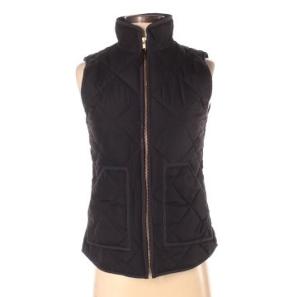 J. Crew Puff Vest Black - Picture 2 of 6